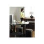 GRADE A3 - Seconique Charisma High Gloss Round 4 Seater Stowaway Dining Set in Black