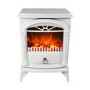 AmberGlo Electric Wood Burning Stove Fire - White