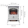 AmberGlo Electric Wood Burning Stove Fire - White