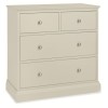 GRADE A2 - Bentley Designs Ashby 2+2 Drawer Chest in Cotton White 