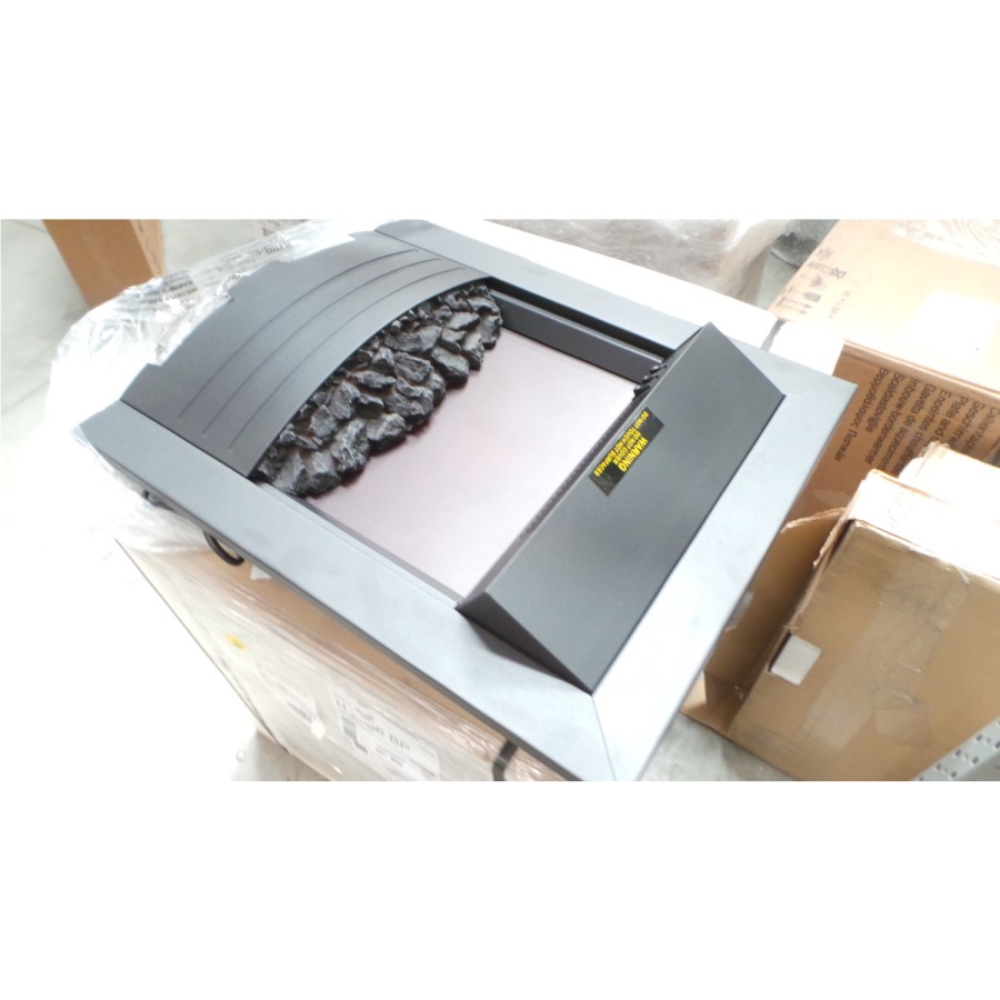 GRADE A2 - AmberGlo Modern Electric Fireplace Insert in Black