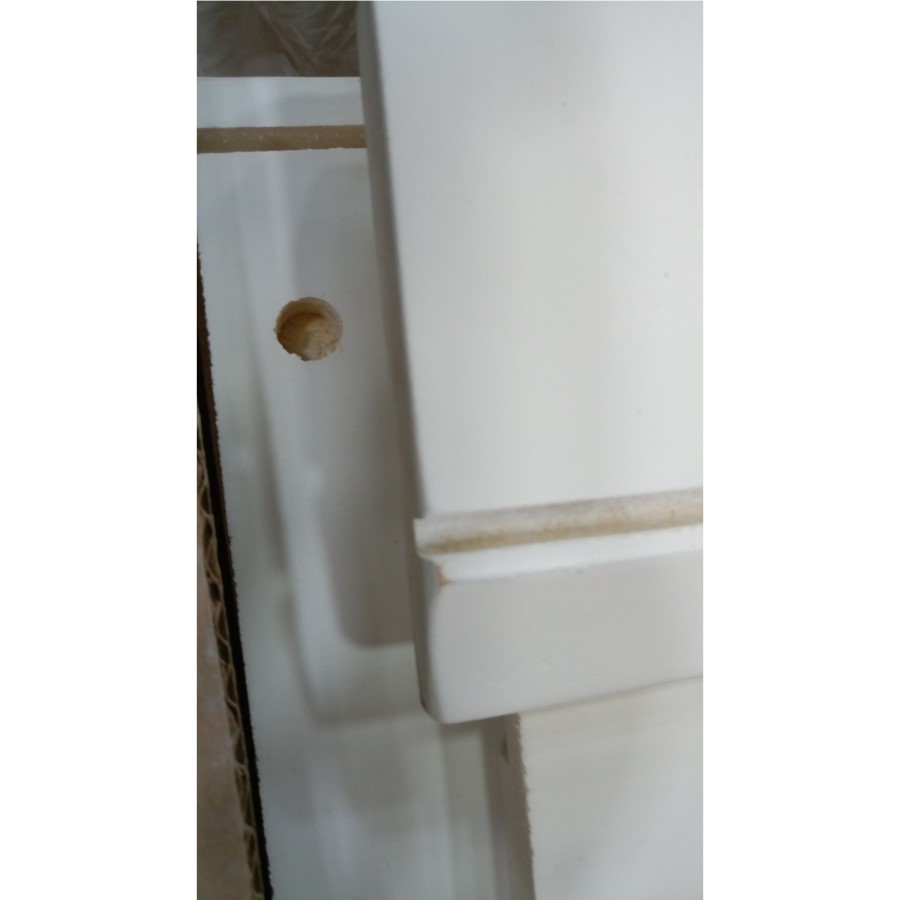 GRADE A2 - Harper White Solid Wood 4+3 Wide Chest of Drawers