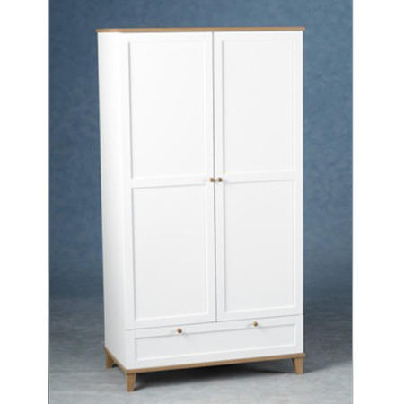 Seconique Arcadia Ash 2 Door 1 Drawer Wardrobe