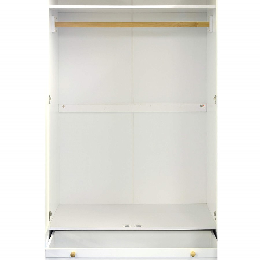 Seconique Arcadia Ash 2 Door 1 Drawer Wardrobe