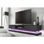 Evoque Large Grey High Gloss TV Unit with Lower LED Lighting - TV's up to 70"