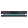 GRADE A1 - Evoque Dark Grey High Gloss TV Unit with Lower LED Lighting