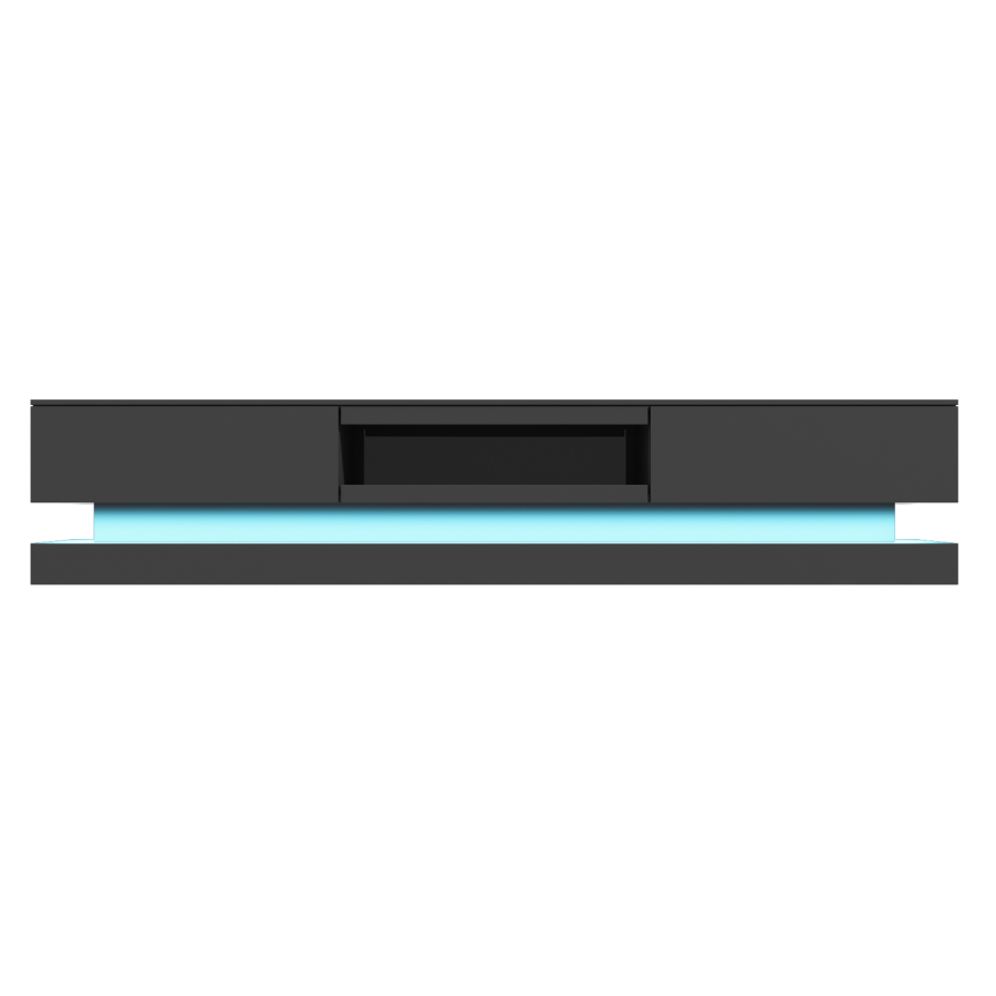GRADE A2 - Evoque Grey High Gloss TV Unit with Lower LED Lighting