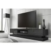 GRADE A2 - Evoque Large Grey High Gloss TV Unit with Lower LED Lighting