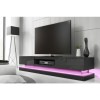 GRADE A2 - Evoque Grey High Gloss TV Unit with Lower LED Lighting