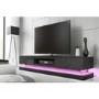 Evoque Large Grey High Gloss TV Unit with Lower LED Lighting - TV's up to 70"