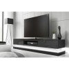 GRADE A2 - Evoque Grey High Gloss TV Unit with Lower LED Lighting