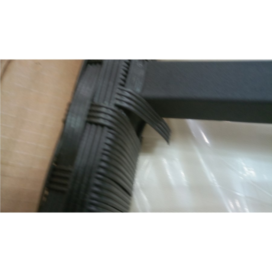 GRADE A2 - Black Rattan Garden Furniture - Garden Table and 6 Chairs