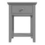 GRADE A2 - Harper Grey Solid Wood 1 Drawer Bedside Table