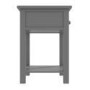 GRADE A2 - Harper Grey Solid Wood 1 Drawer Bedside Table