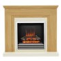 GRADE A2 - Be Modern Stanton Oak Finish Electric Fireplace Suite