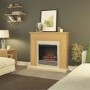 GRADE A2 - Be Modern Stanton Oak Finish Electric Fireplace Suite