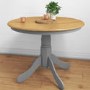 GRADE A1 - Rhode Island Round 4 Seater Dining Table in Grey