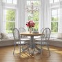 GRADE A1 - Rhode Island Round 4 Seater Dining Table in Grey