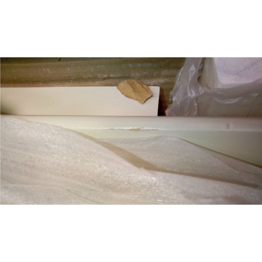 GRADE A2 - New Haven Off White Drop Leaf Space Saving Dining Table