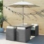 GRADE A1 - Grey Rattan 6 Piece Garden Furniture Dining Set - Parasol Included