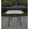 GRADE A1 - Black Metal 4 Seater Dining Table 