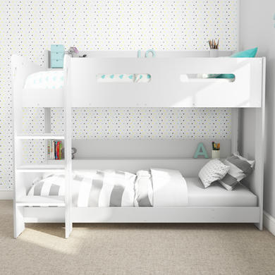GRADE A1 - Sky Bunk Bed in White - Ladder Can Be Fitted Either Side!