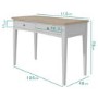 GRADE A1 - Grey Dressing Table in Solid Oak - Darley
