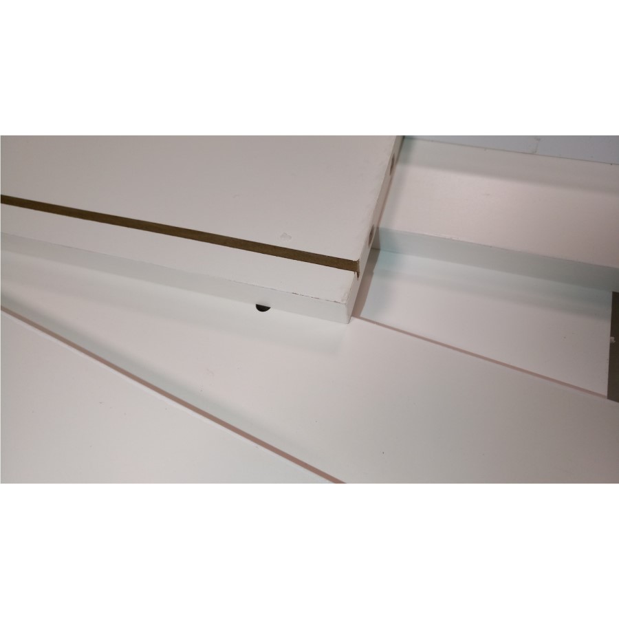 GRADE A2 - Jenson White High Gloss 2 Drawer Bedside Drawers