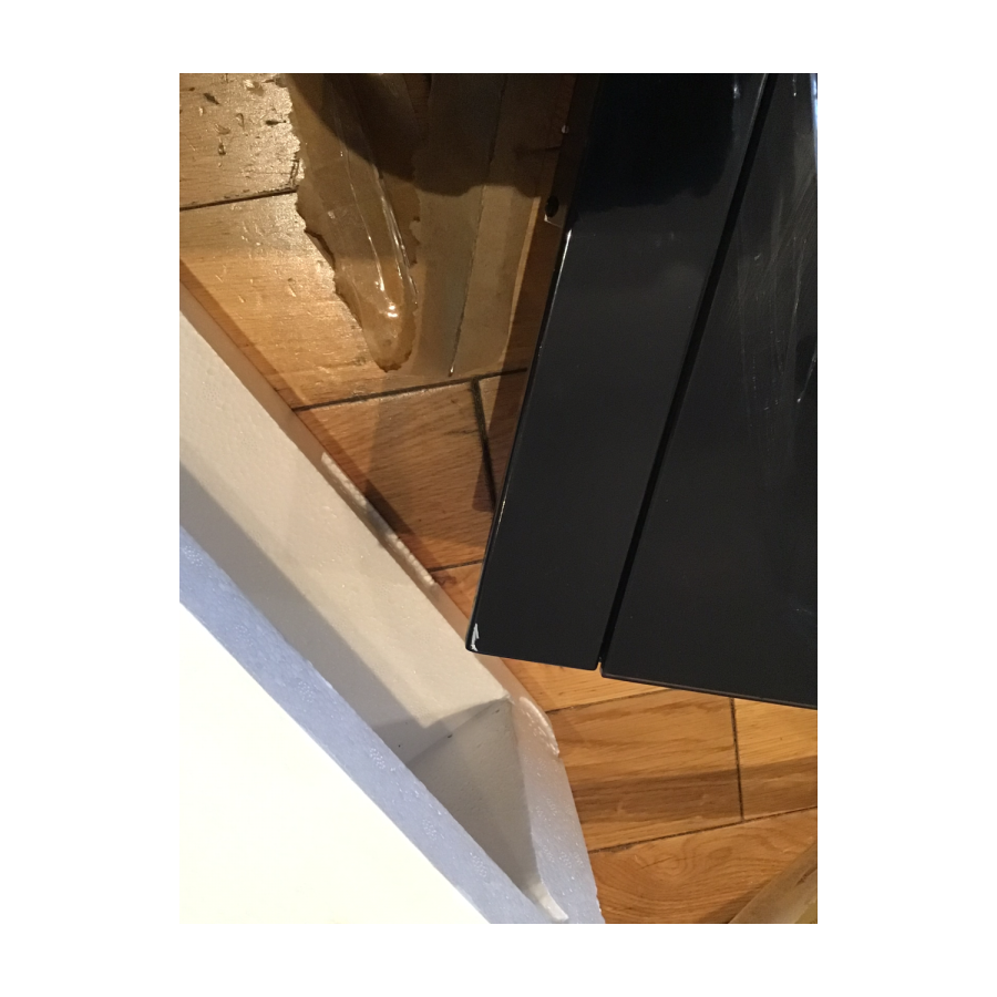 GRADE A2 - AmberGlo Black Wall Mounted Electric Fire with Logs & Crystal Fuel Beds