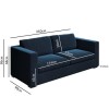 GRADE A2 - Clara Dark Blue Velvet 3 Seater Sofa