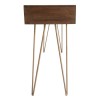 Gold Narrow Console Table in Solid Wood with Brass Inlay - Tahlia