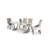 Arianna Crushed Velvet Pair of Dining Chairs in Silver- By Vida Living