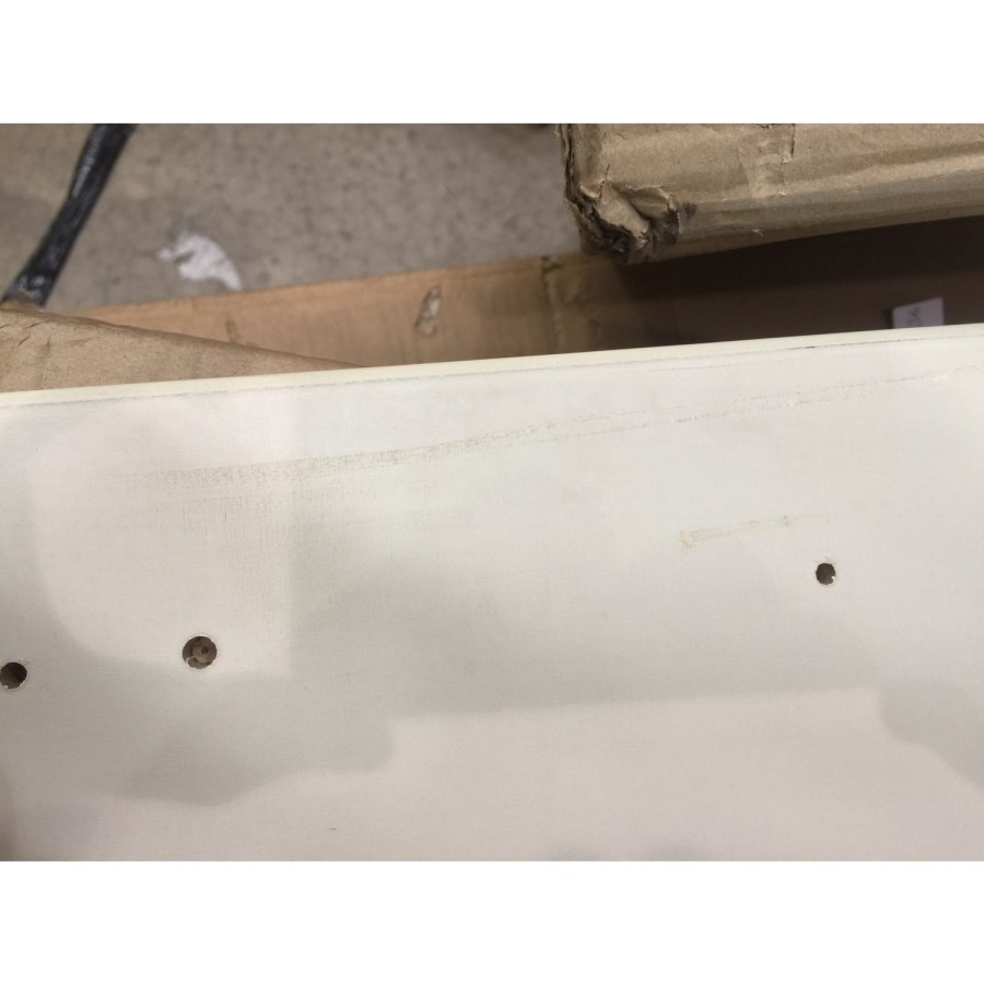 GRADE A2 - Emery 3 Drawer Bedside Cabinet in Cream/Ivory