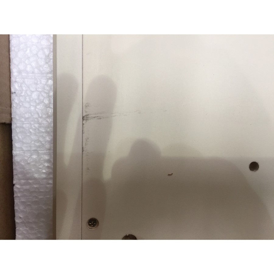 GRADE A2 - Emery 3 Drawer Bedside Cabinet in Cream/Ivory