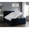 GRADE A2 - Khloe Double Side Ottoman Bed in Navy Blue Velvet