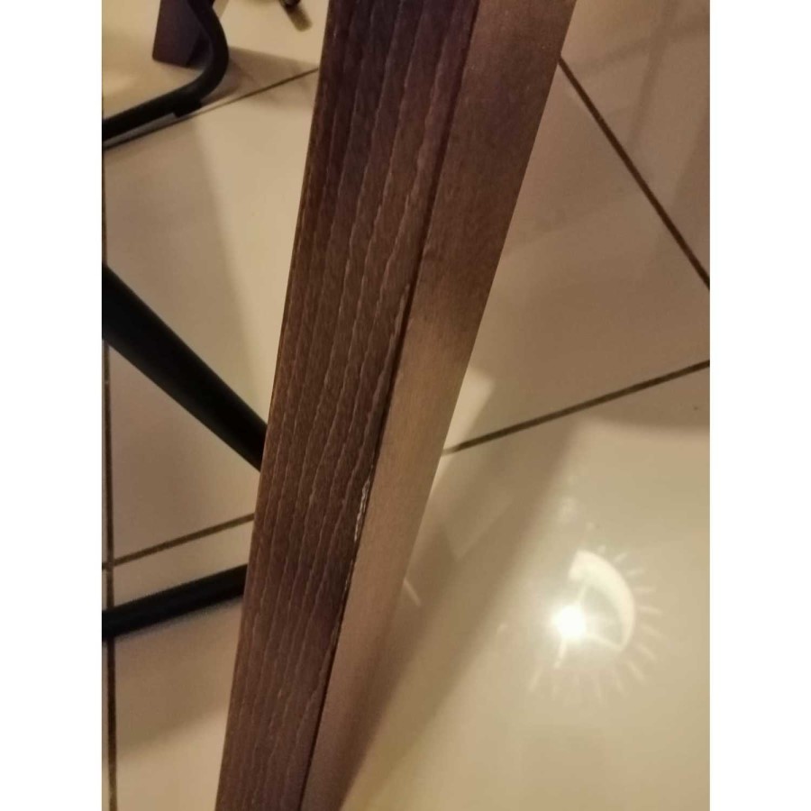 GRADE A2 - Chelsea Round Walnut & Glass Dining Table - Julian Bowen Range