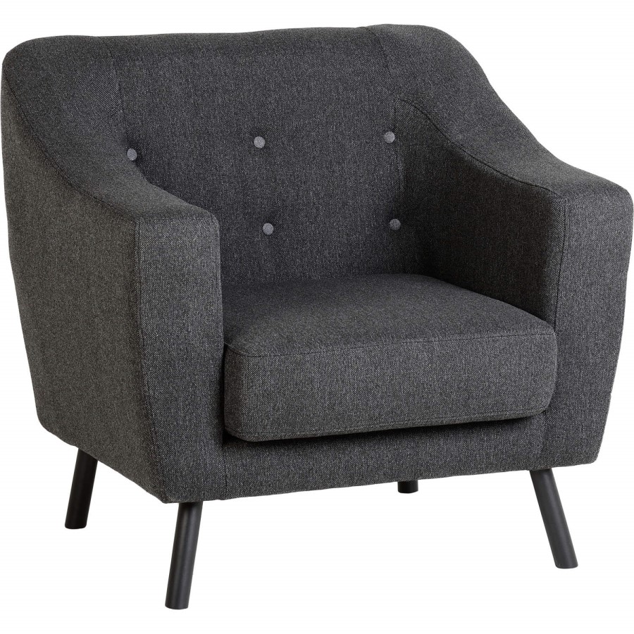 GRADE A1 - Seconique Ashley Chair in Dark Grey Fabric
