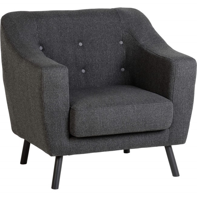 GRADE A2 - Seconique Ashley Chair in Dark Grey Fabric