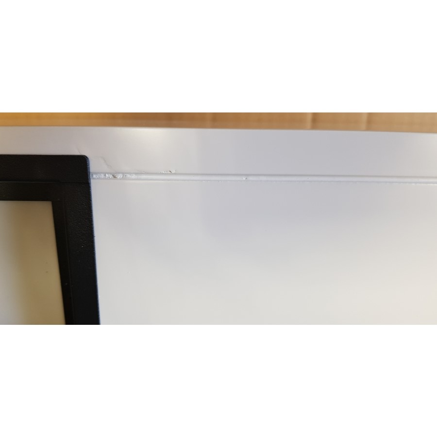 GRADE A2 - AmberGlo White Wall Mounted Electric Fireplace Suite with Log & Pebble Fuel Bed