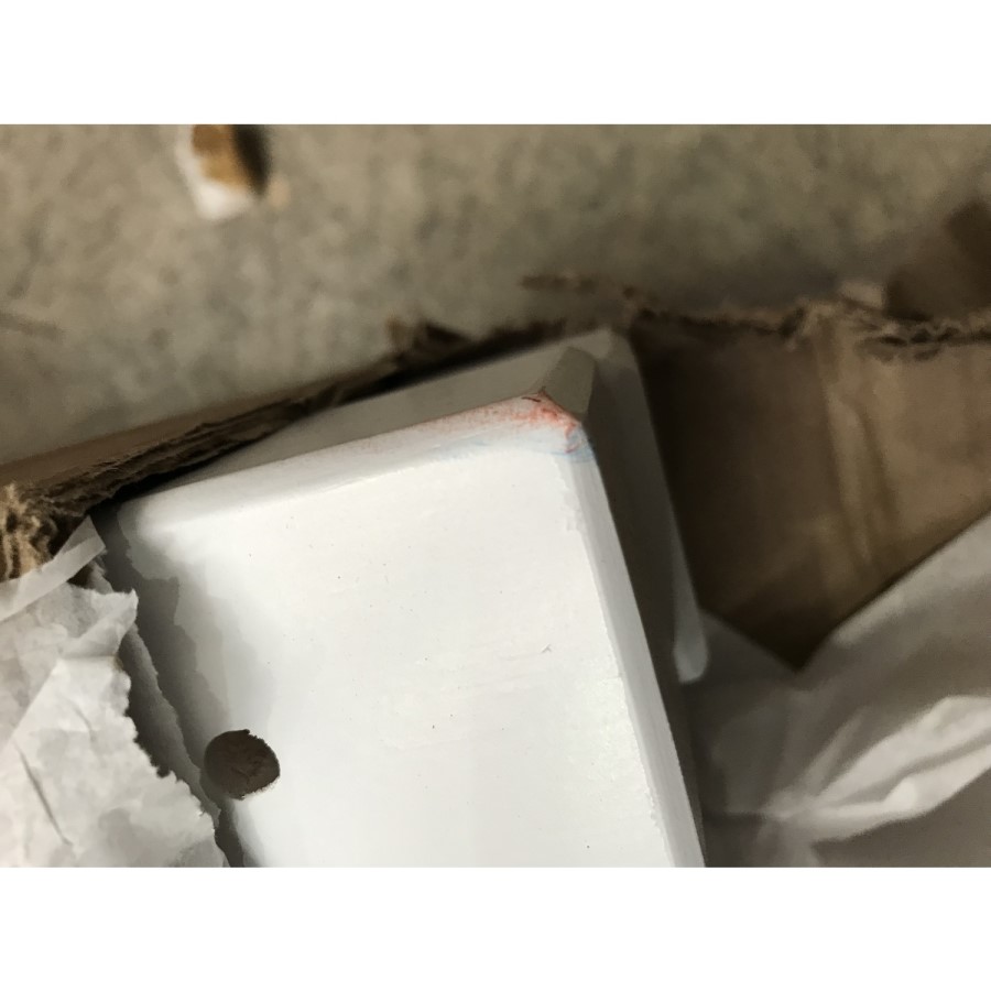 GRADE A2 - Venus White High Sleeper Bed with Desk