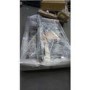GRADE A2 - Milania King Size Ottoman Bed Grey Velvet with Curved Headboard 