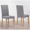 GRADE A1 - New Haven Pair of Grey Dining Chairs