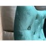 GRADE A2 - Kaylee Green Velvet Dining Chairs with Dark Wooden Legs - 1 x Pair