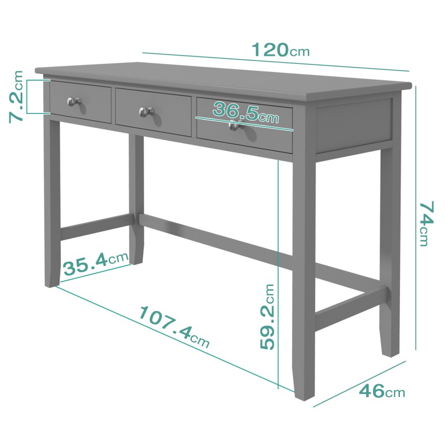 Grey Office Desk with Storage - Harper Range 