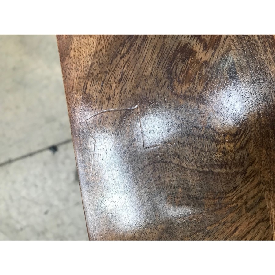GRADE A2 - Suri Industrial Nest of Tables in Solid Wood & Black Metal Frames - Set of 3