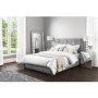 GRADE A2 - Safina Grey Velvet Double Ottoman Bed 