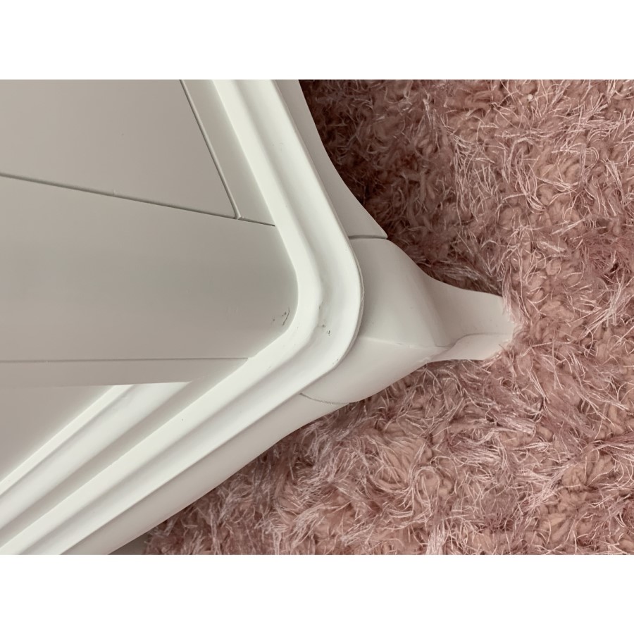 GRADE A2 - Florentine Triple White Wardrobe with Drawers - French Style