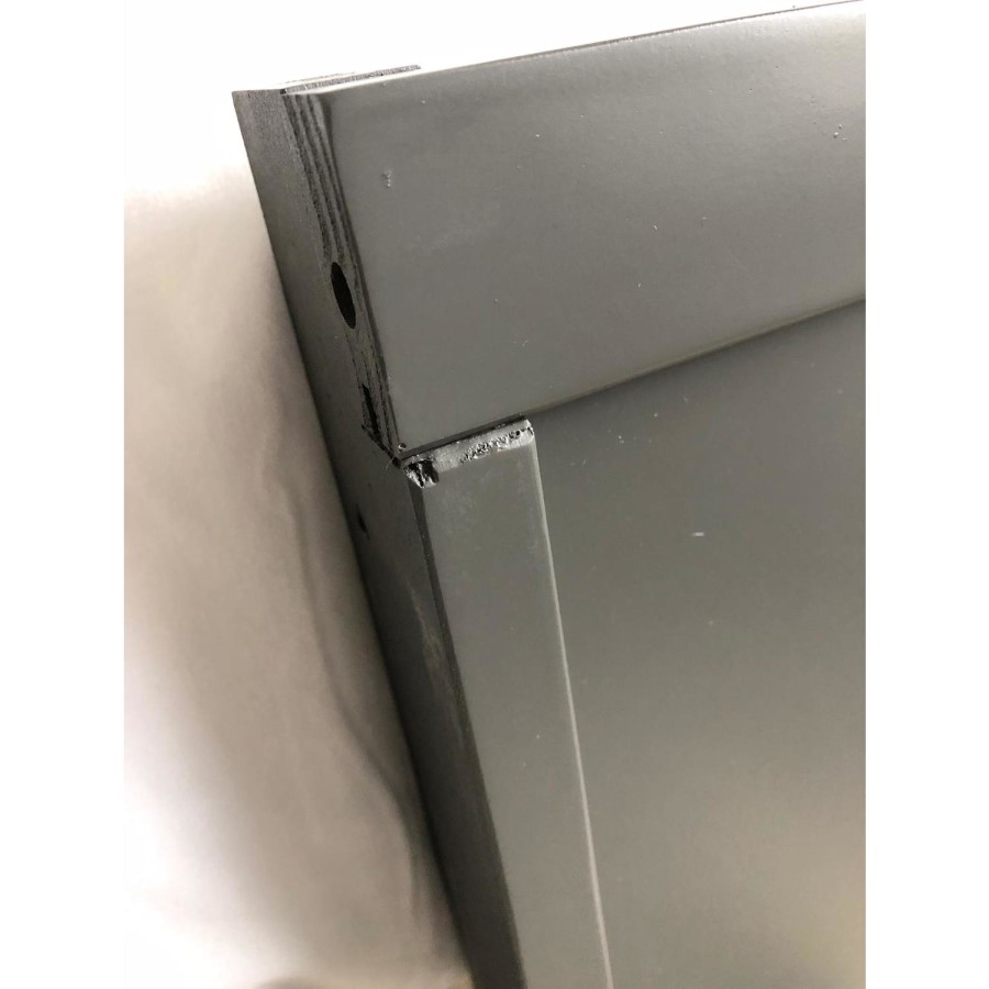 GRADE A2 - Harper Grey Solid Wood Double Wardrobe with Drawer