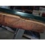 GRADE A2 - Grayson Industrial Coffee Table in Railway Wood with Glass Top
