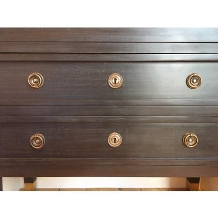 GRADE A2 - Bridget 3 Drawer Handmade Dark Grey Chest of Drawers in Solid Wood